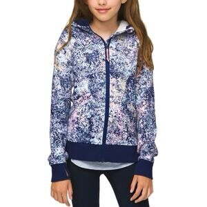 IVIVVA LULULEMON Scuba Full Zip Fleece Lined Hoodie Sweatshirt Jacket Girls SZ 7